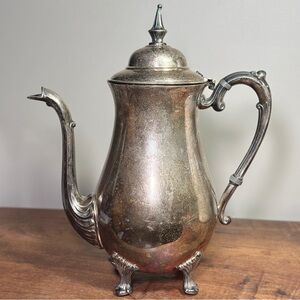 Elegant Silver Teapot Sheridan Silver Copper Coffee Pot Teapot VTG Silverplate